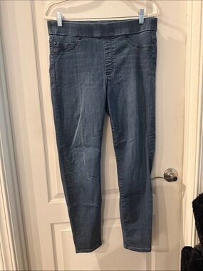 Liverpool Mid/Dark Blue Pull-On Stretch Jeggings